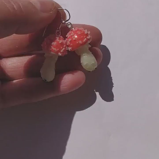 Amanita Fly Agaric Earrings Polymer Clay