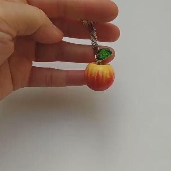 Juicy Seduction: Apple Keychain Polymer Clay.