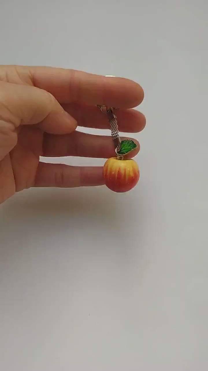 Juicy Seduction: Apple Keychain Polymer Clay.