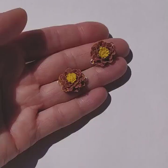 Dazzling Floral: Marigold Beads Polymer Clay.