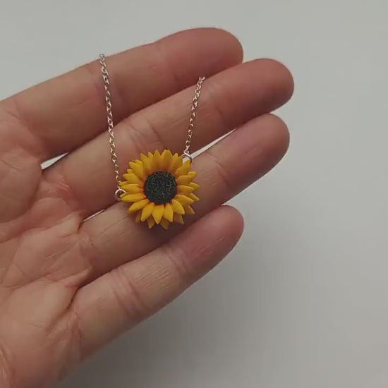 Lucky Rays: Sunflower Choker Polymer Clay.