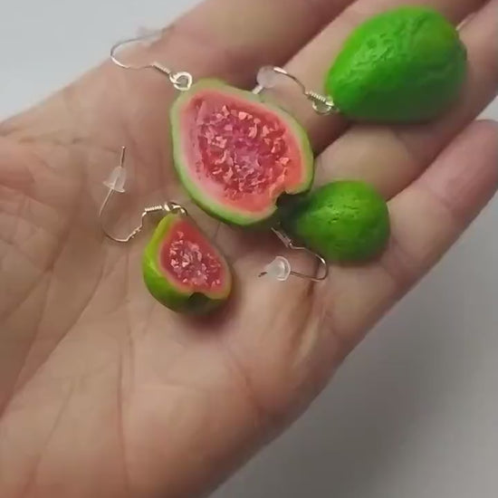 Paradise Gifts: Guava Earrings Polymer Clay.