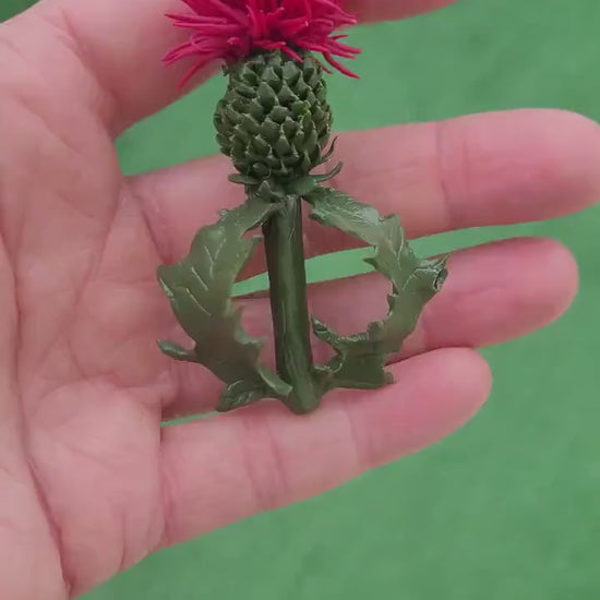 Spiky Beauty: Thistle Brooch Polymer Clay.