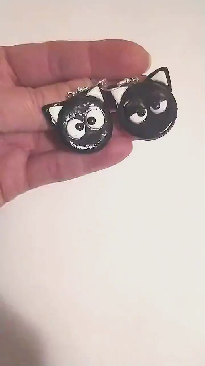 Purring Magic: Cat Earrings Polymer Сlay