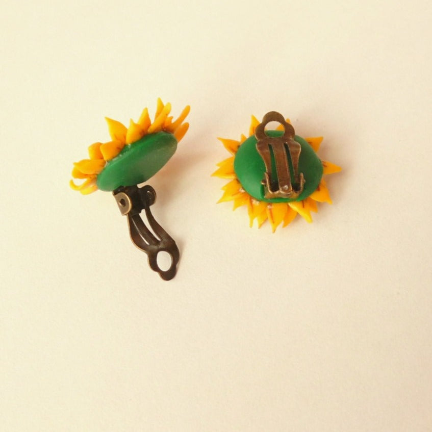 Sun-kissed Style: Sunflower Сlips Polymer Clay.