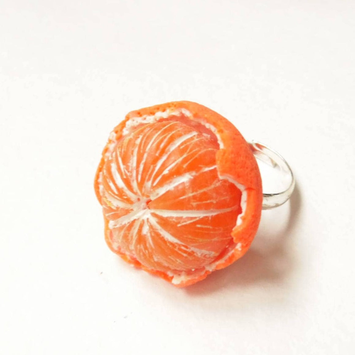 Burst of Joy: Mandarin Fruit Ring Polymer Clay