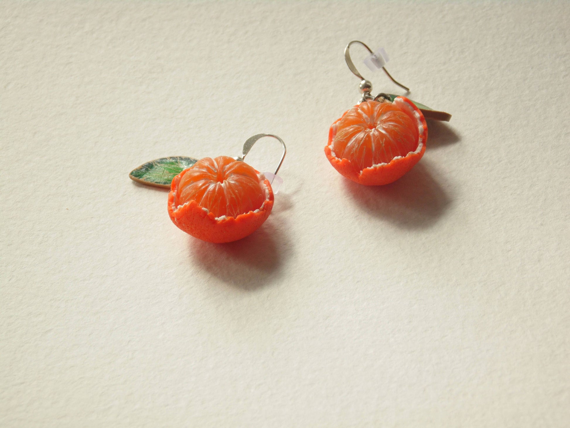 Citrus Chic: Mandarin Polymer Clay Earrings