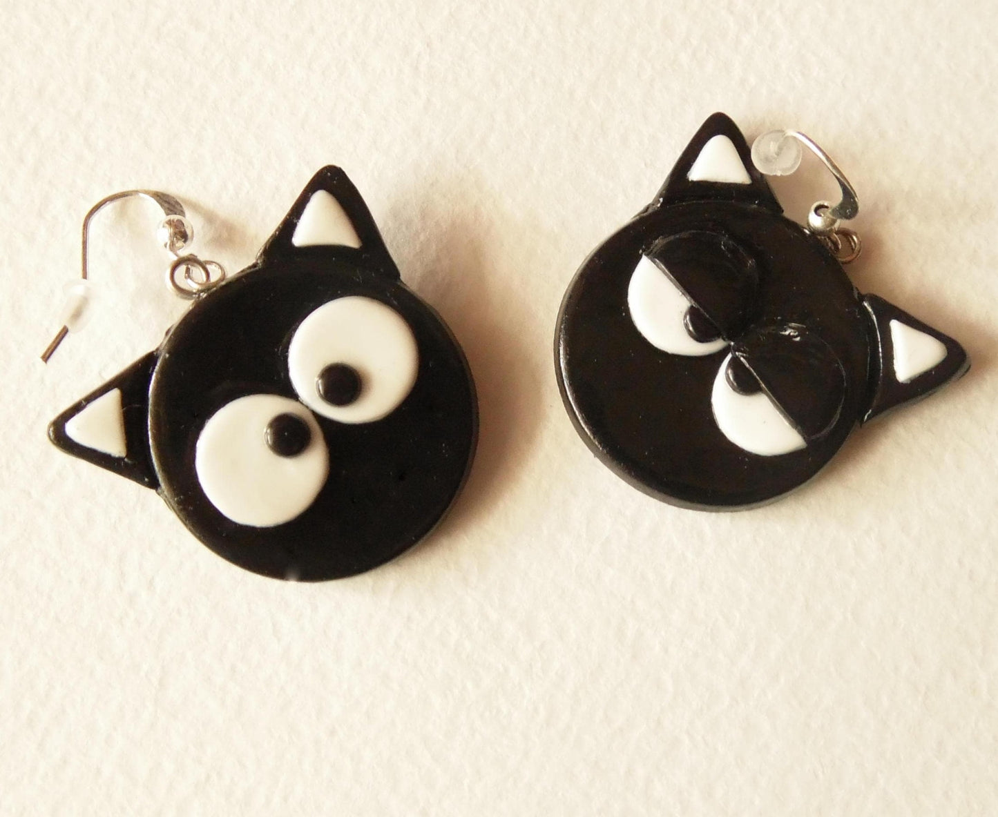 Purring Magic: Cat Earrings Polymer Сlay