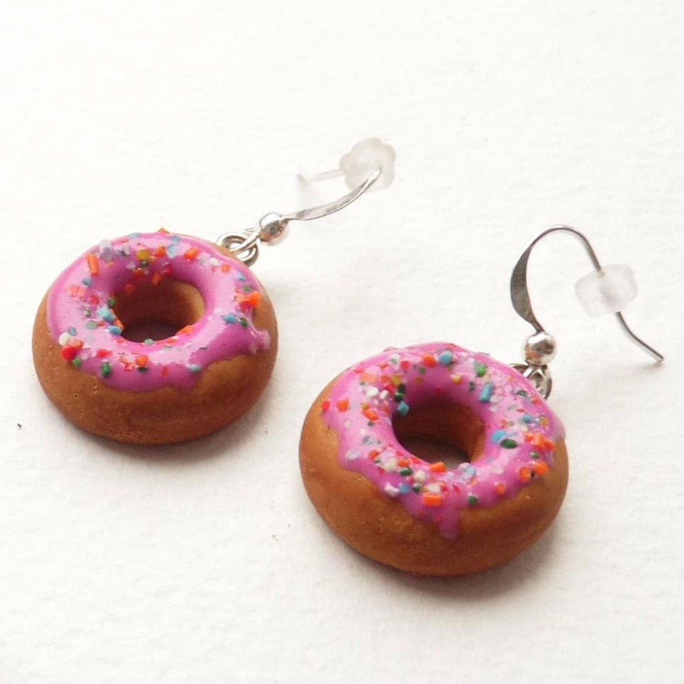 Sweet & Playful: Christmas Donuts Earrings Polymer Clay.