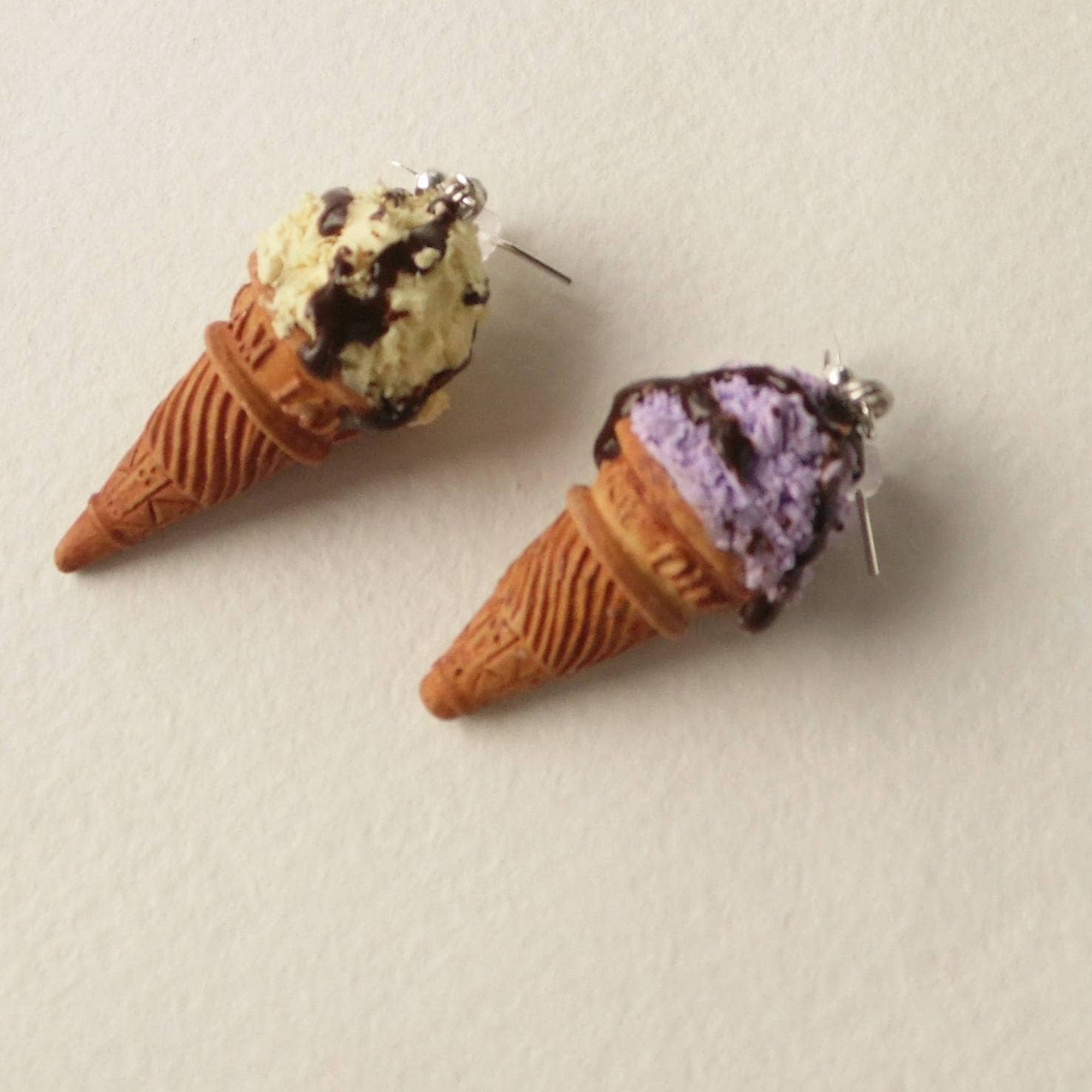 Sweet Charm: Ice Cream Earrings Polymer Clay.