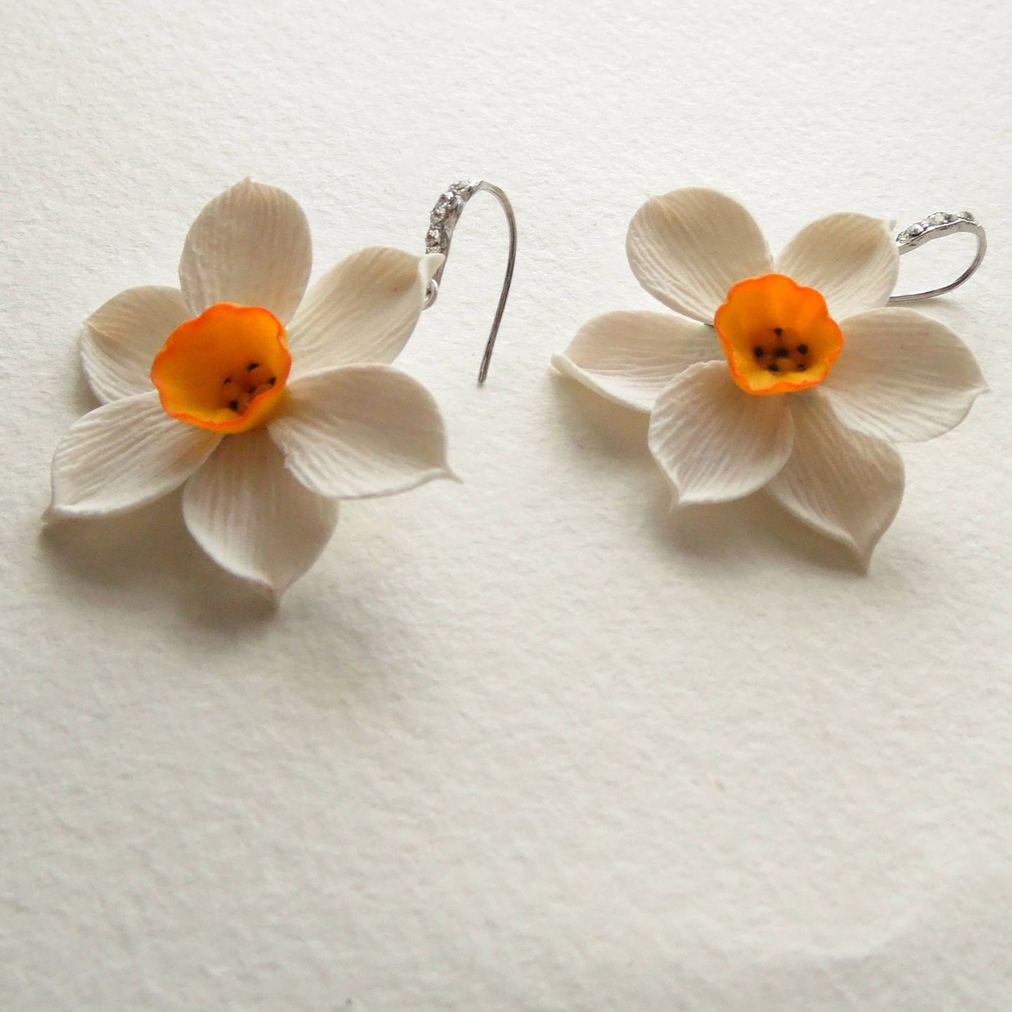 Flower Serenade: Daffodil Earrings Polymer Clay.