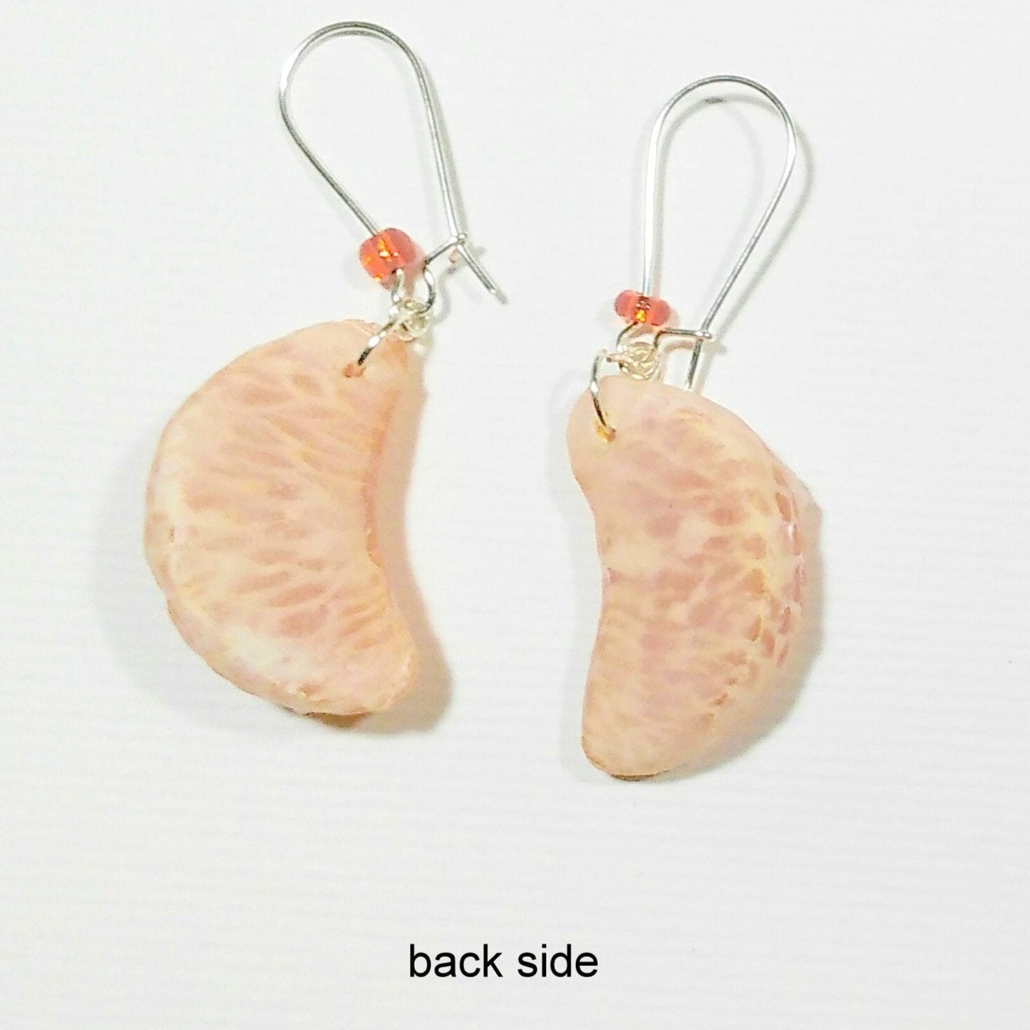 Slices Bliss: Mandarin Earrings Polymer Clay.