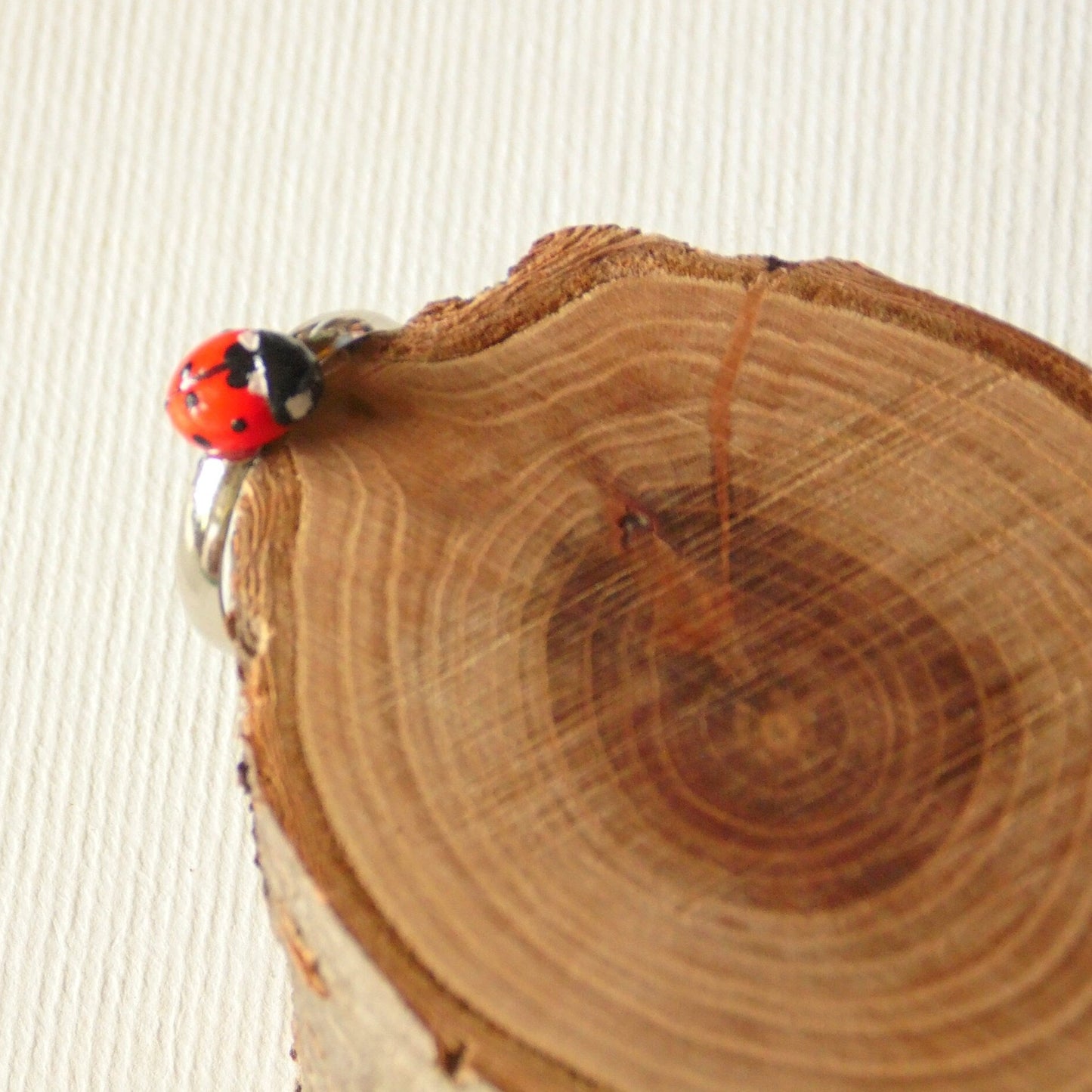 Little Darling: Ladybug Ring Polymer Clay.