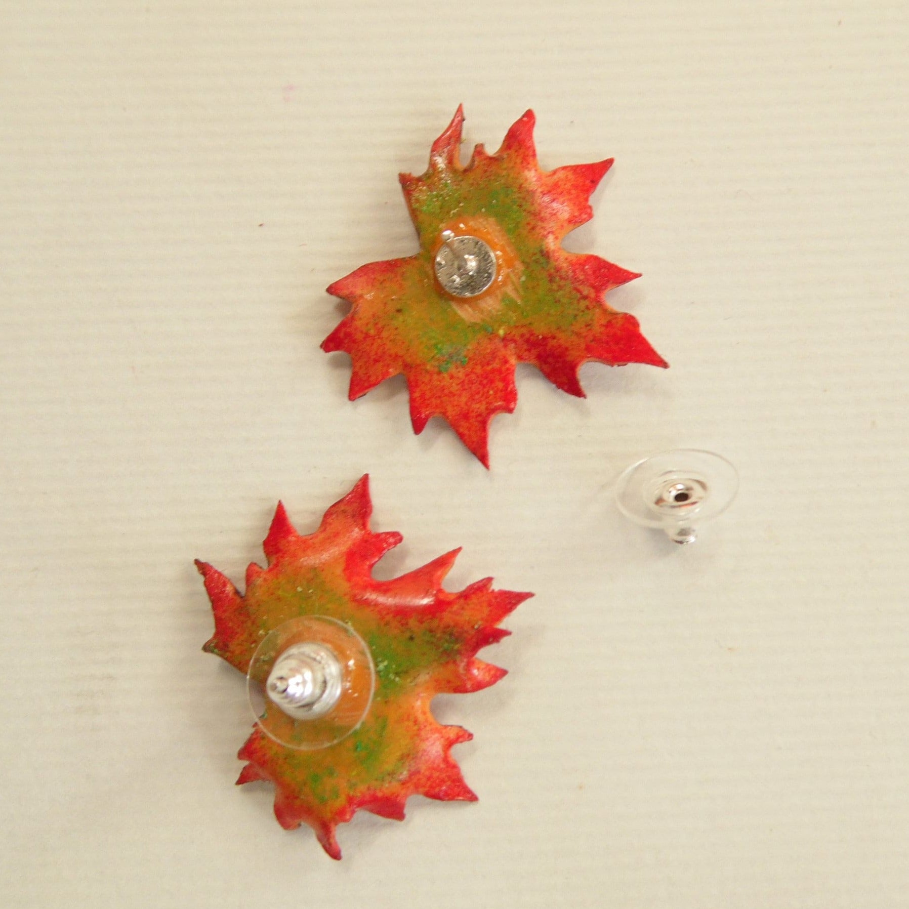 Fall Charms: Maple Leaf Earrings Polymer Clay.