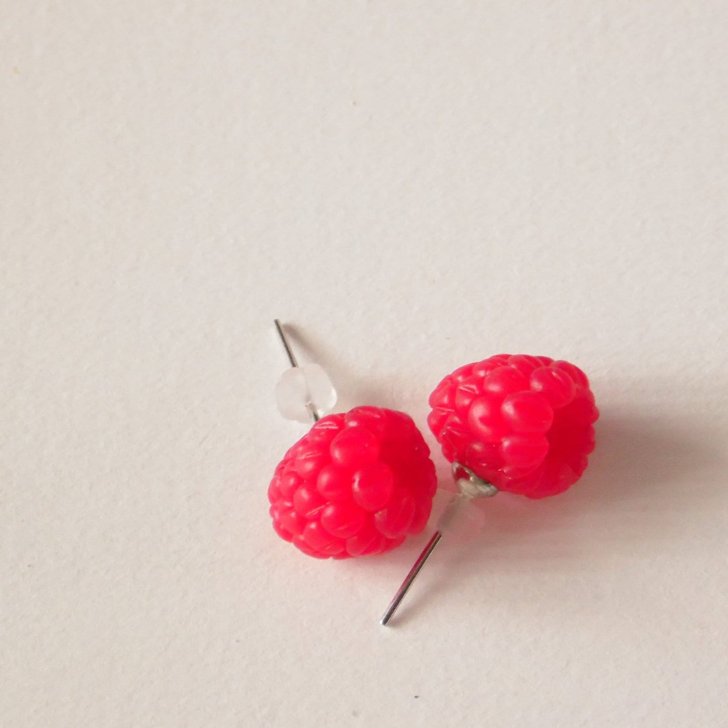 Sweet Temptation: Raspberry Earrings Polymer Clay.