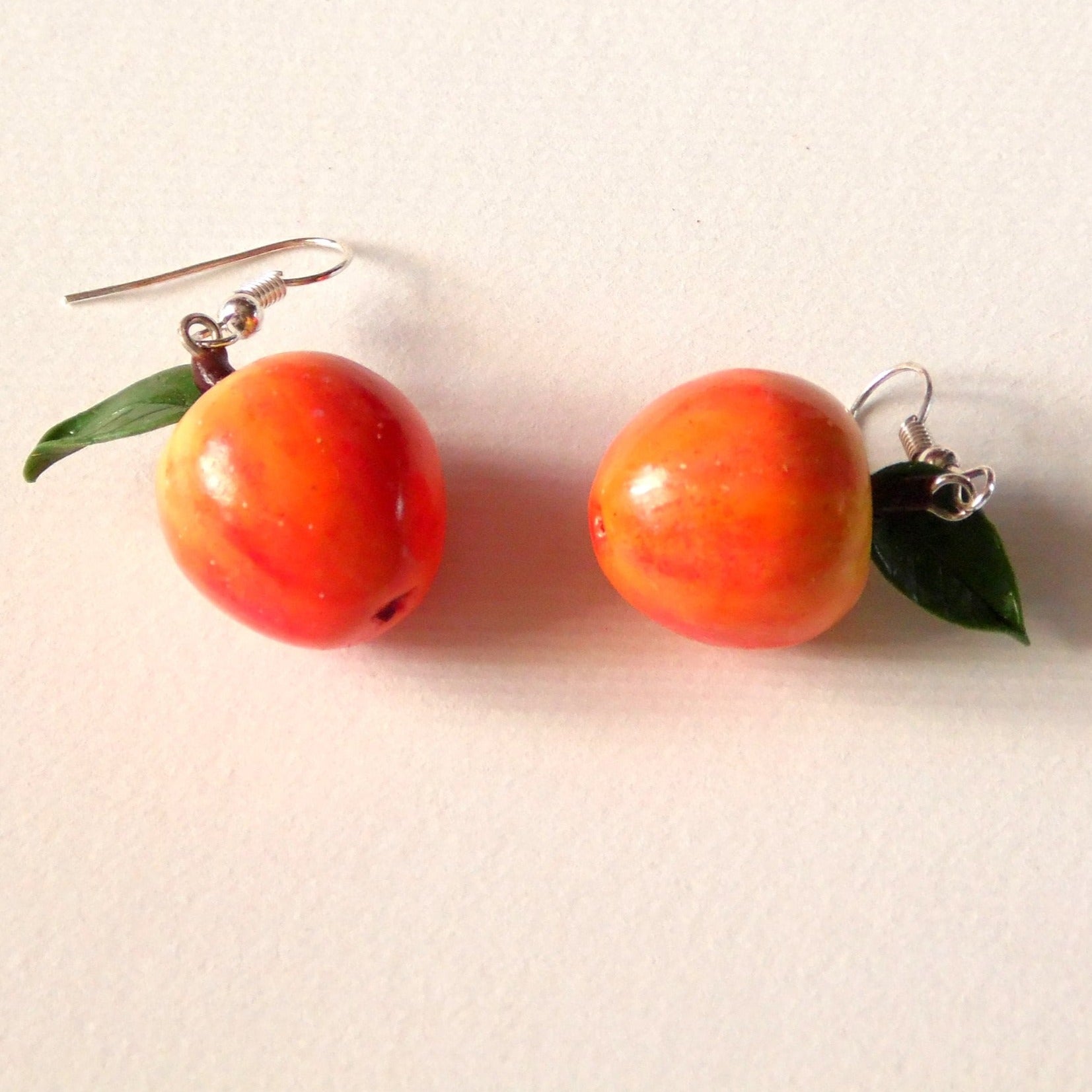 Juicy Things: Apple Earrings Polymer Clay.