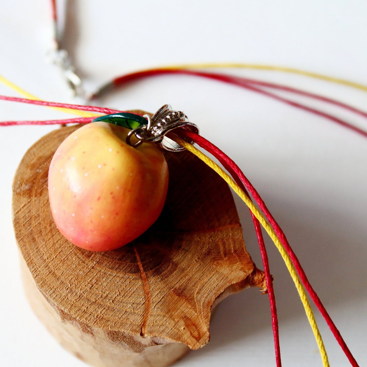 Summer Mood: Apple Pendant Polymer Clay.