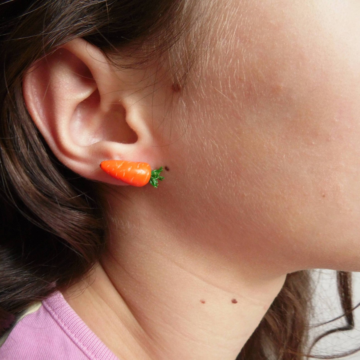 Sweet Vitamins: Carrot Earrings Polymer Clay.