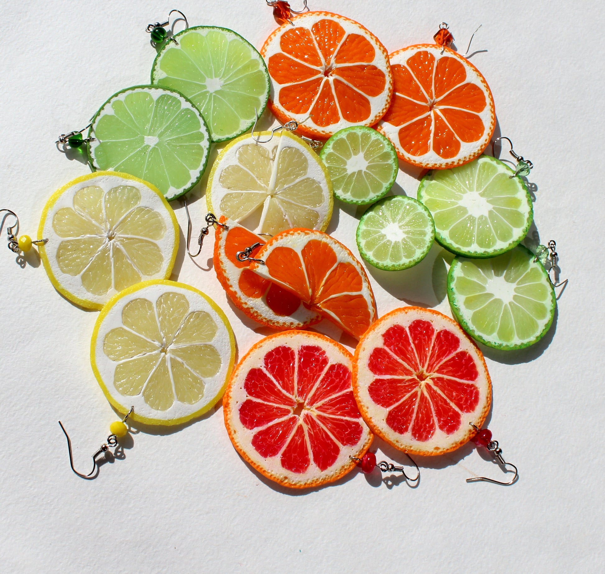 Fruity Fun: Lime Earrings Polymer Clay.