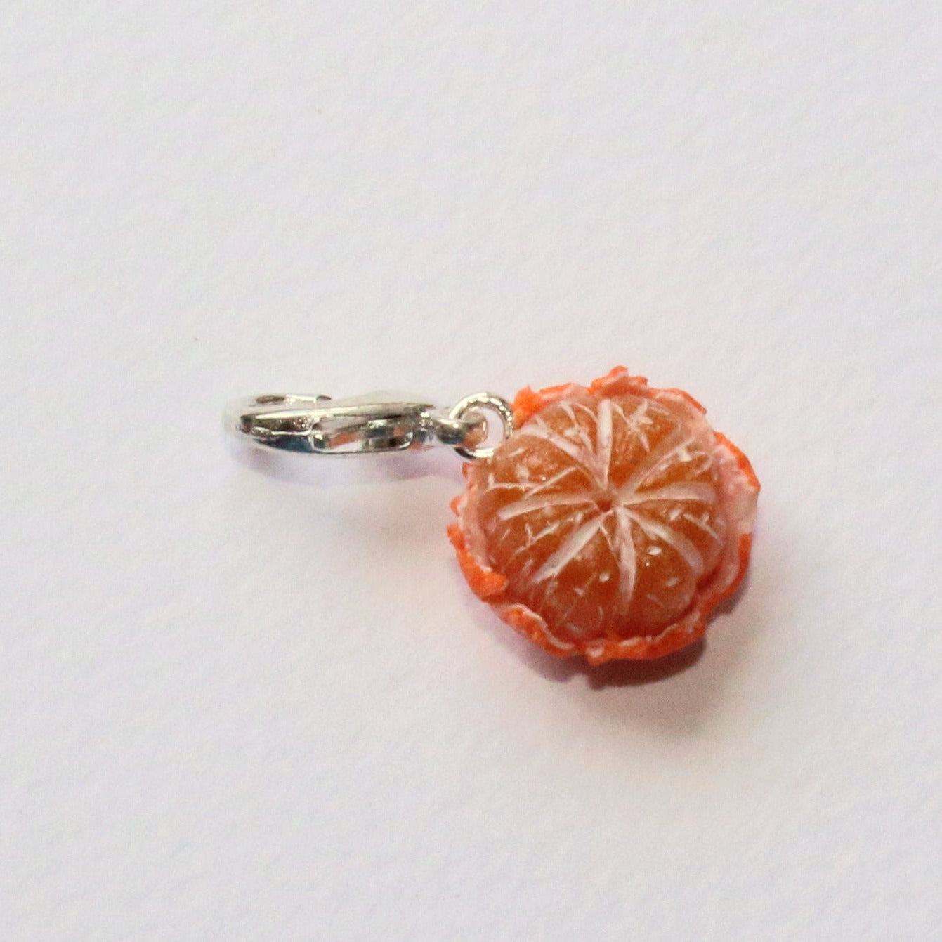 Orange Mood: Mandarin Charm Polymer Clay.