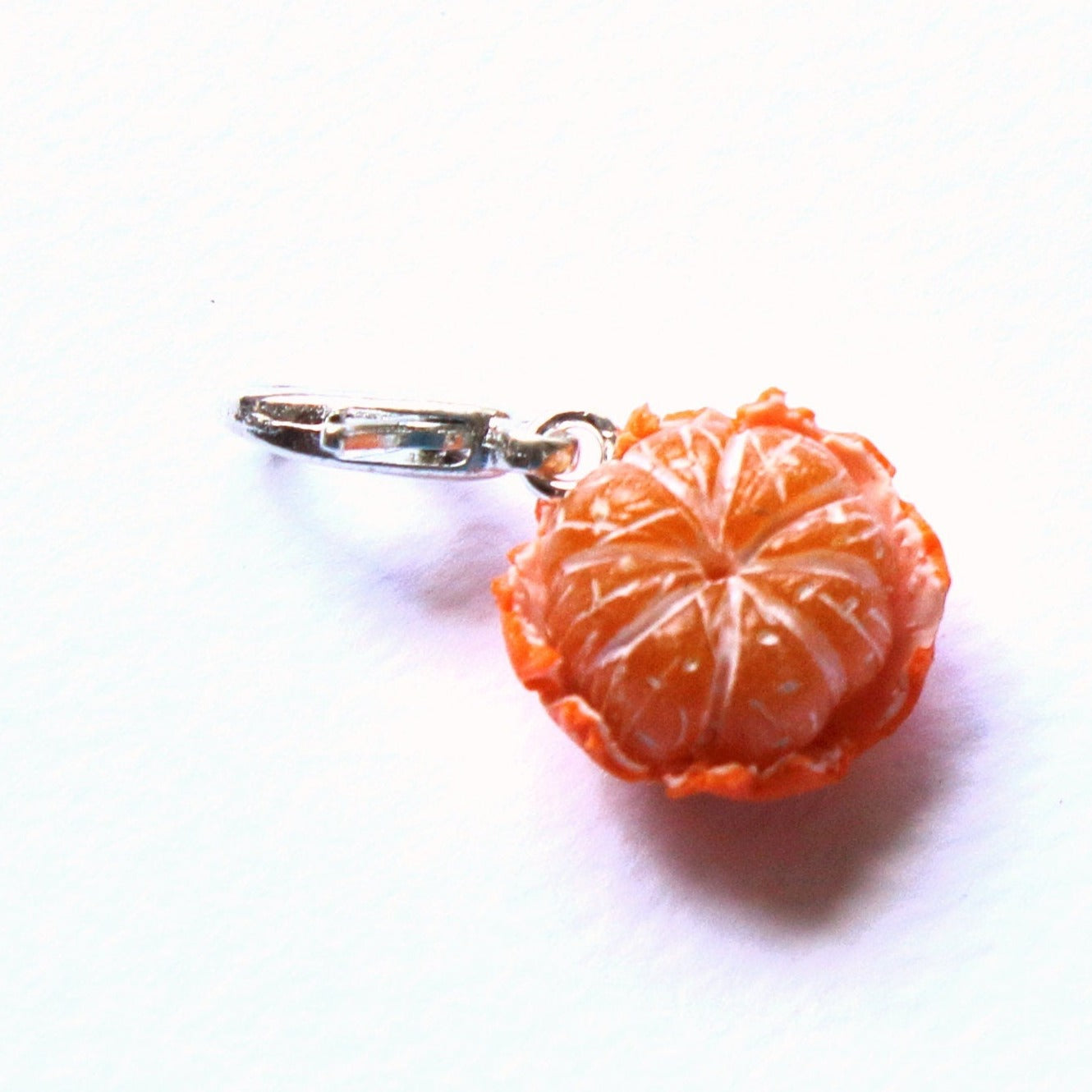 Orange Mood: Mandarin Charm Polymer Clay.