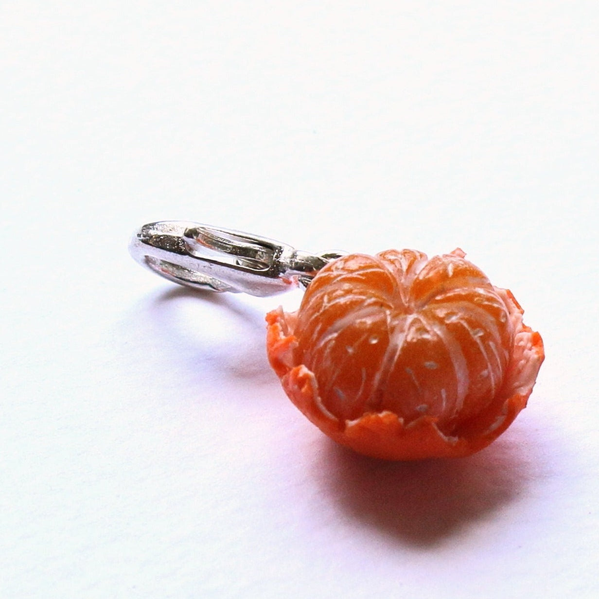 Orange Mood: Mandarin Charm Polymer Clay.