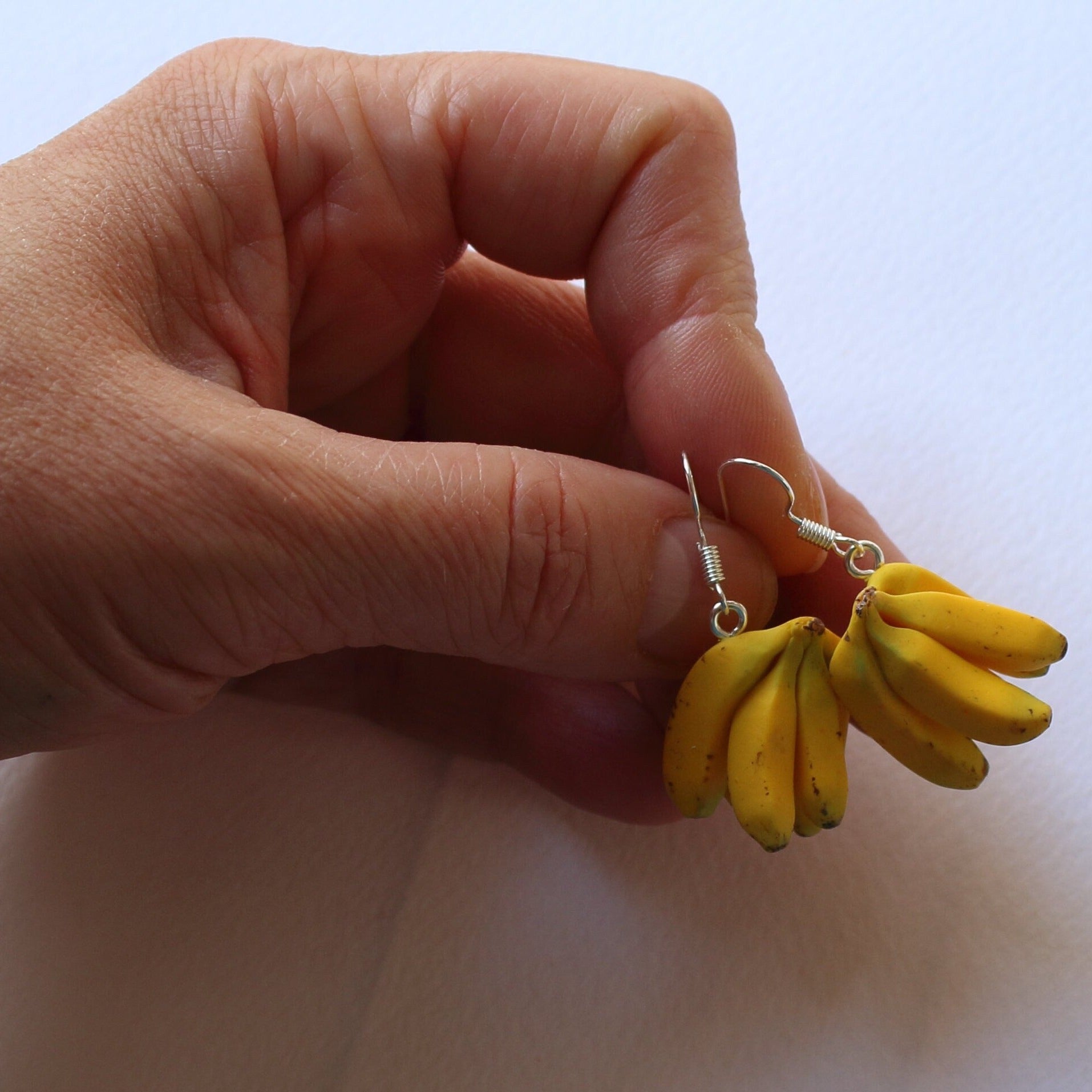 Tasty Mania: Banana Earrings Polymer Clay.