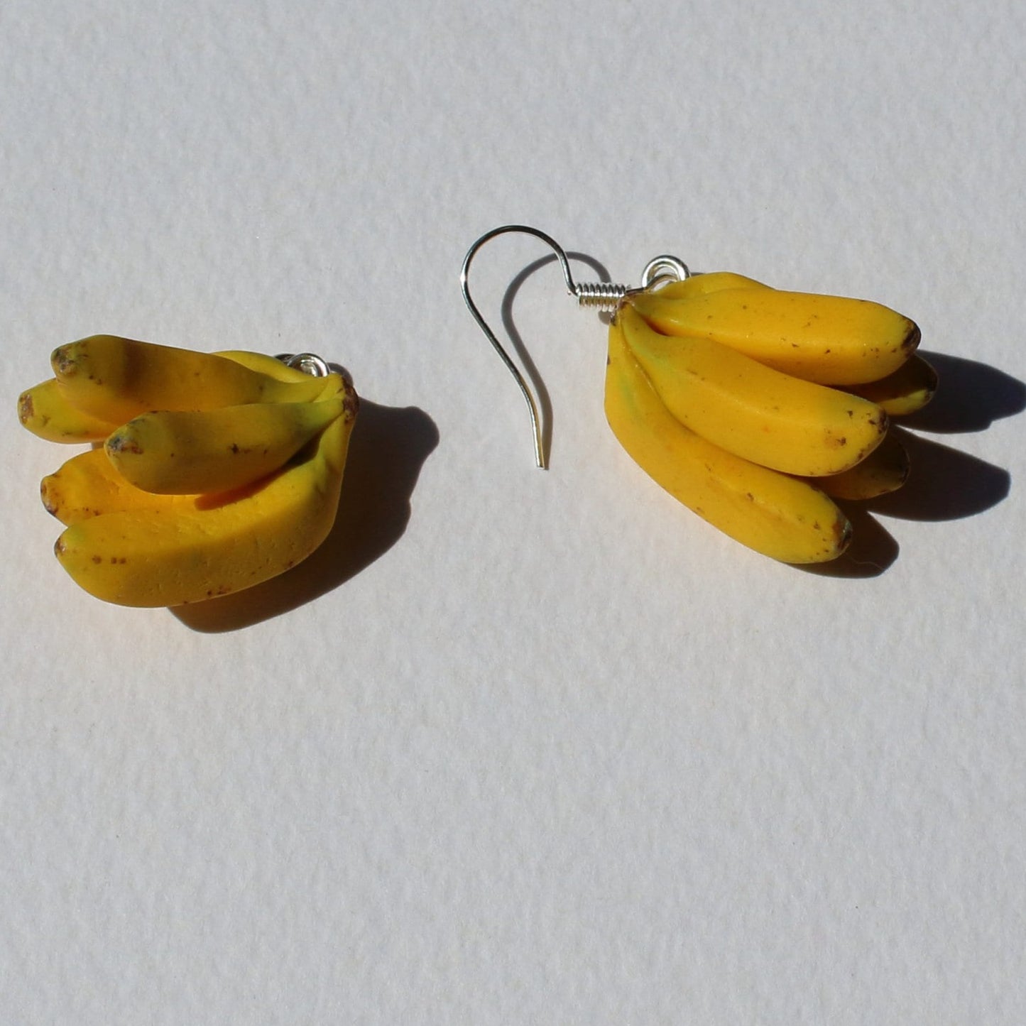 Tasty Mania: Banana Earrings Polymer Clay.