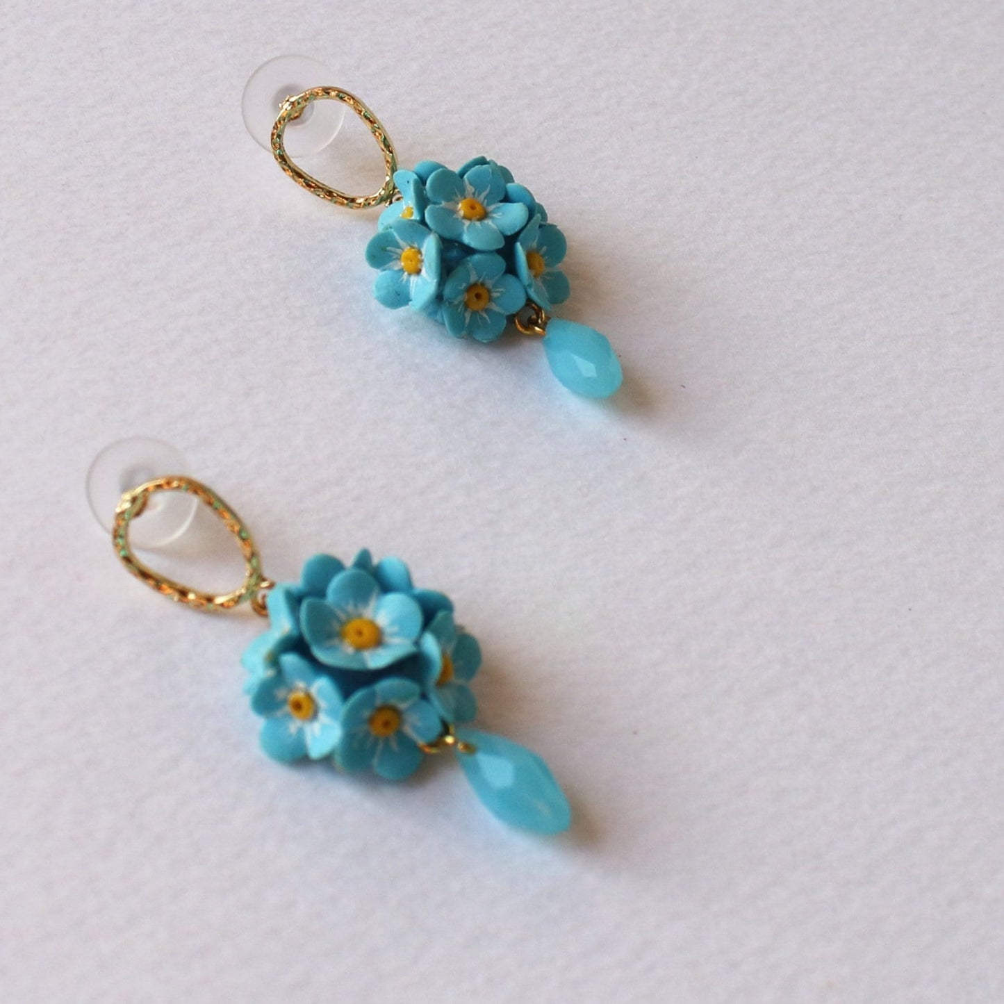 Sky Dreams: Forget Me Not Earrings Polymer Clay.