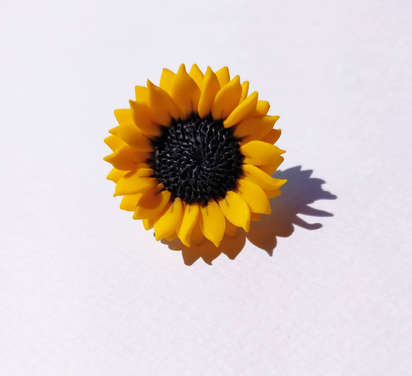 Blooming Love: Sunflower Ring Polymer Clay