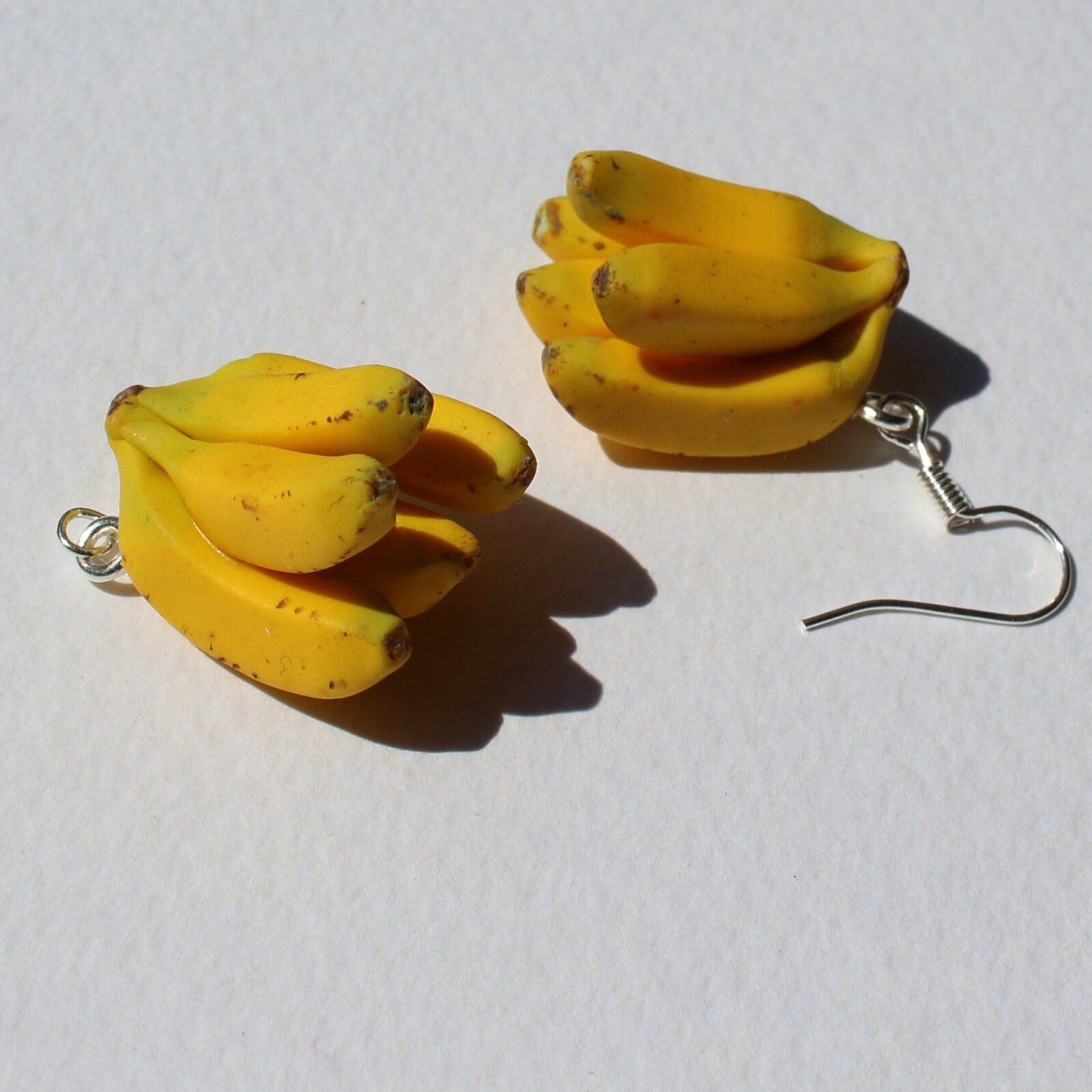 Tasty Mania: Banana Earrings Polymer Clay.