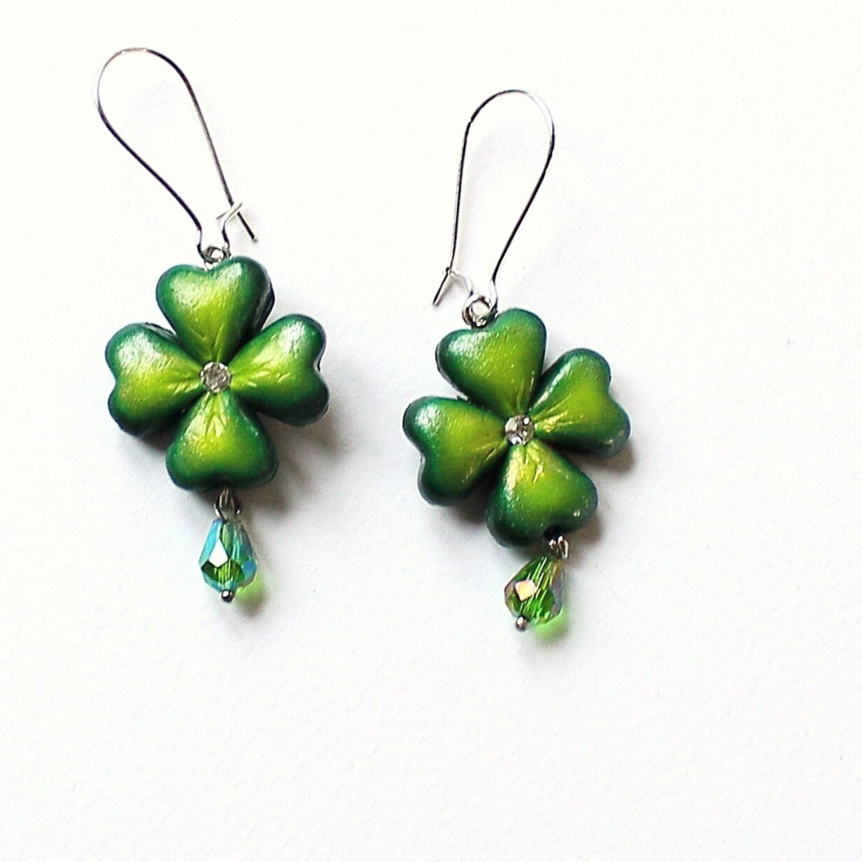 Irish Magic: Clover Earrings Polymer Сlay.