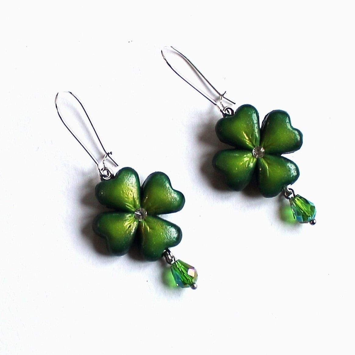 Irish Magic: Clover Earrings Polymer Сlay.