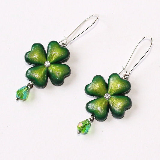 Irish Magic: Clover Earrings Polymer Сlay.