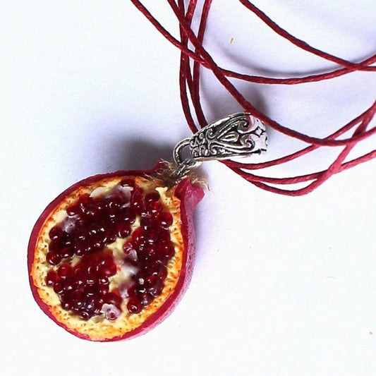 The Queen of Jewels: Pomegranate Pendant Polymer Clay