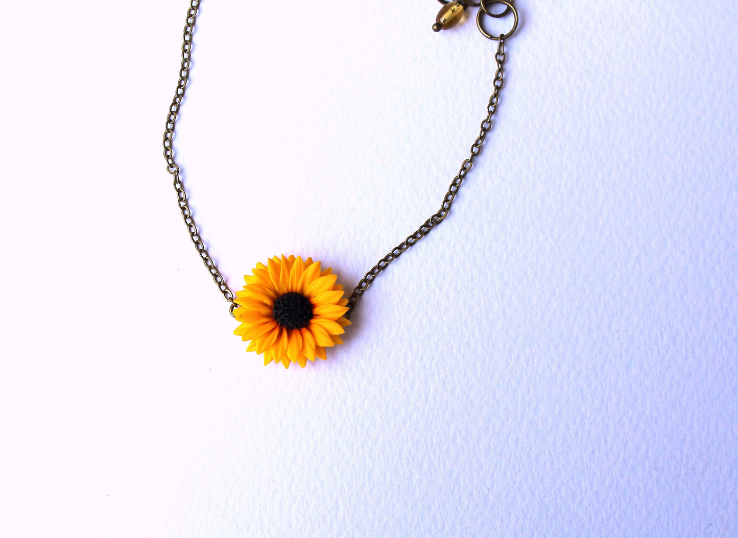 Happiness in every petal: Sunflower Bracelet Polymer Clay.