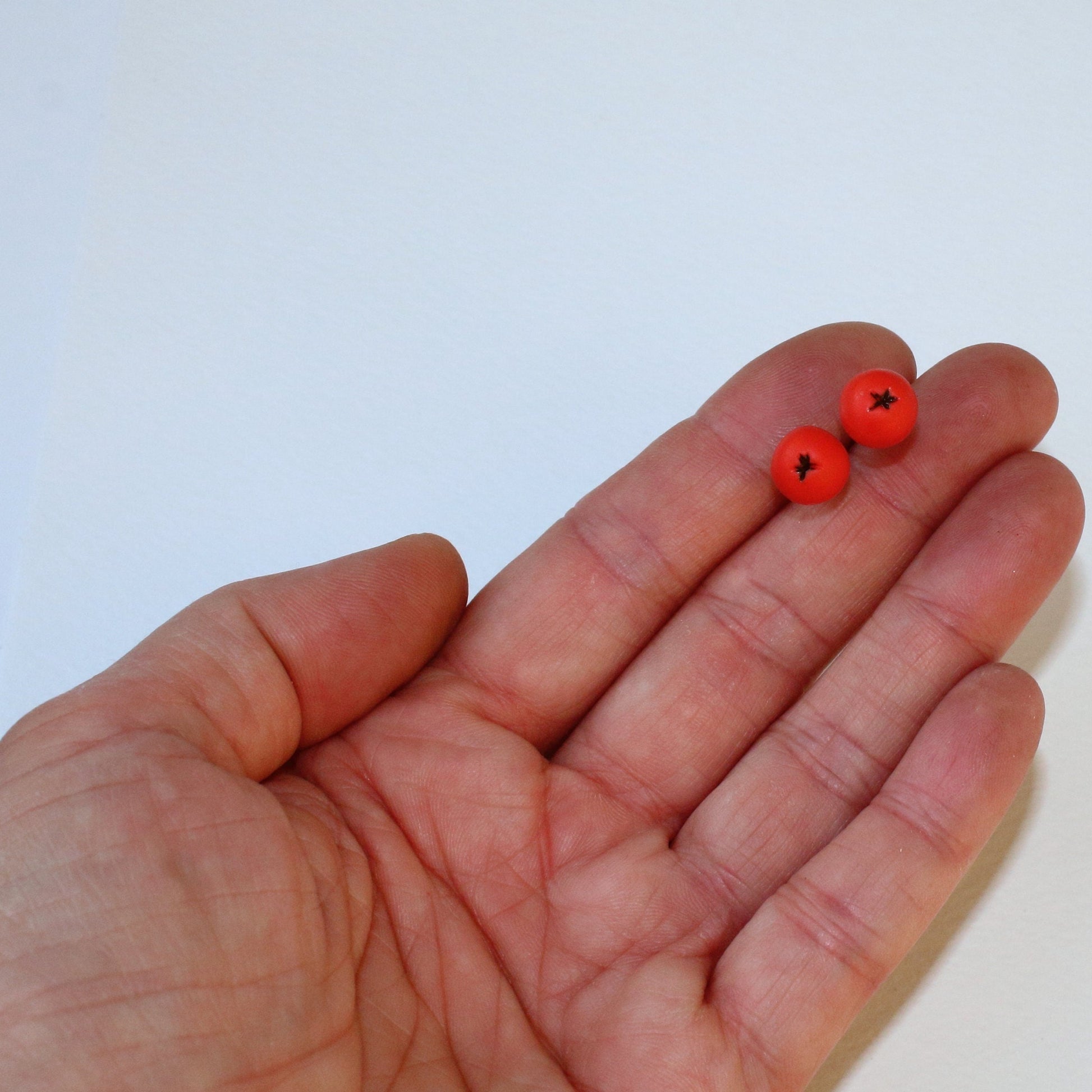 Autumn Drops: Rowan Earrings Polymer Clay.