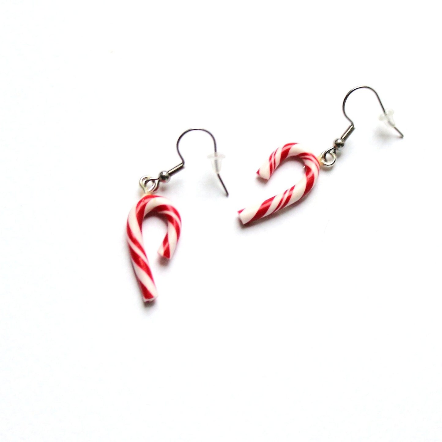 Sweet Caprice: Candy Cane Earrings Polymer Clay.