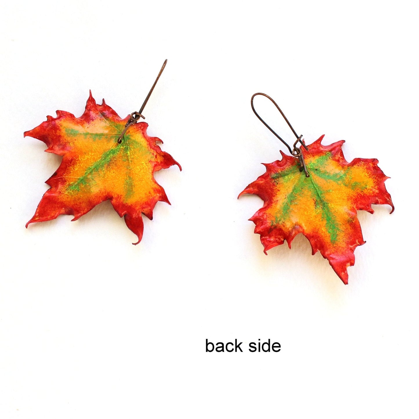 Fall Palette: Maple Leaf Earrings Polymer Clay.