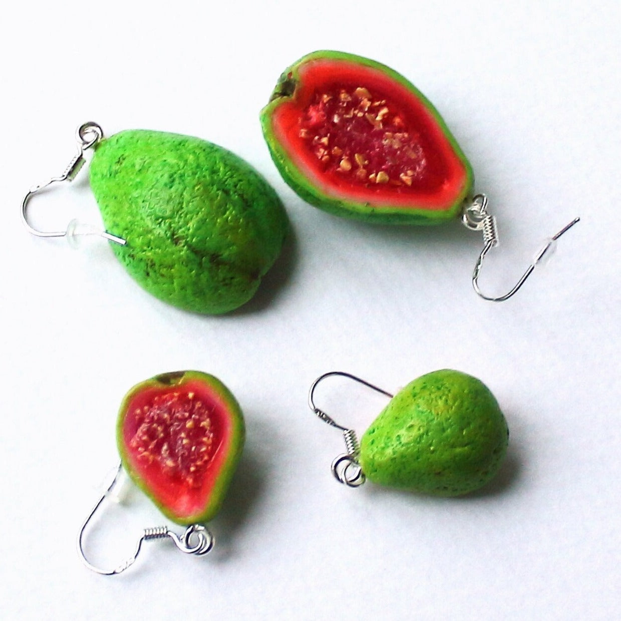 Paradise Gifts: Guava Earrings Polymer Clay.