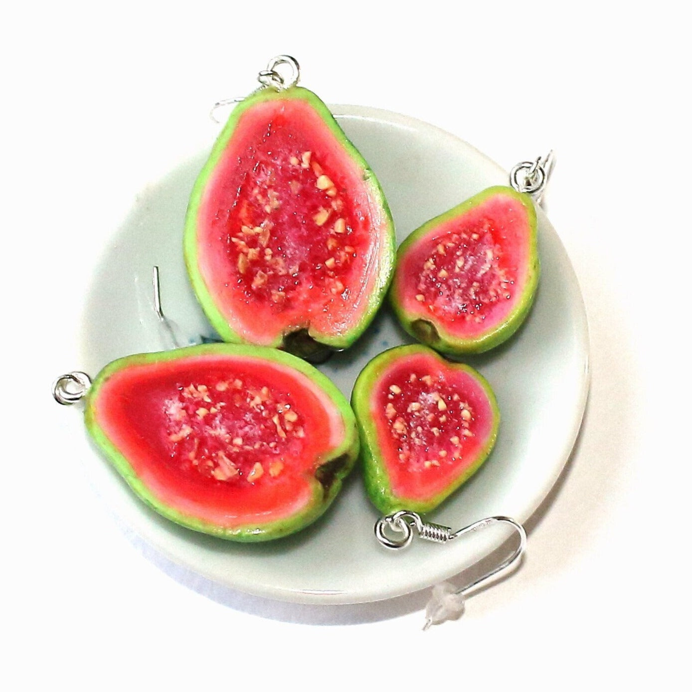 Paradise Gifts: Guava Earrings Polymer Clay.