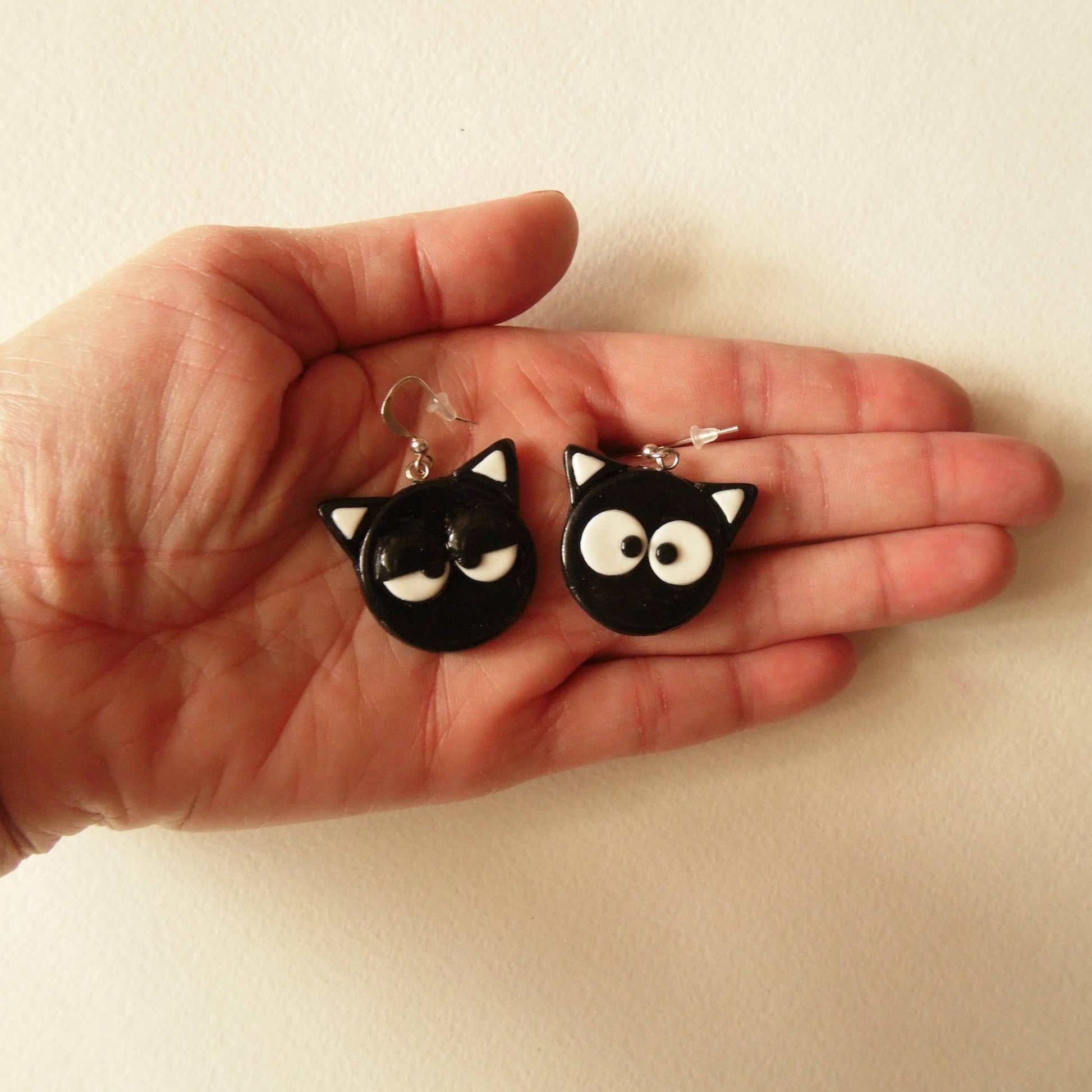 Purring Magic: Cat Earrings Polymer Сlay