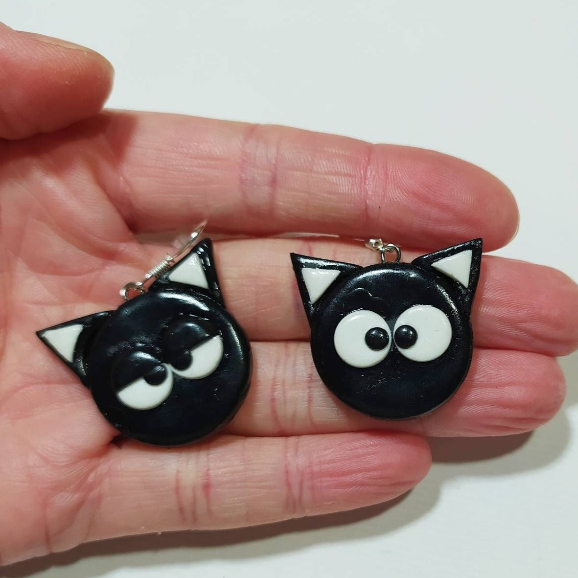 Purring Magic: Cat Earrings Polymer Сlay