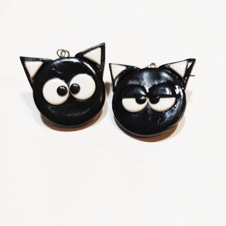 Purring Magic: Cat Earrings Polymer Сlay