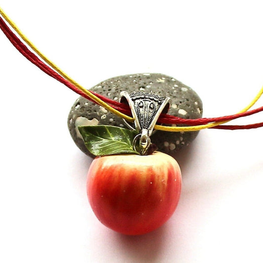 Summer Mood: Apple Pendant Polymer Clay.