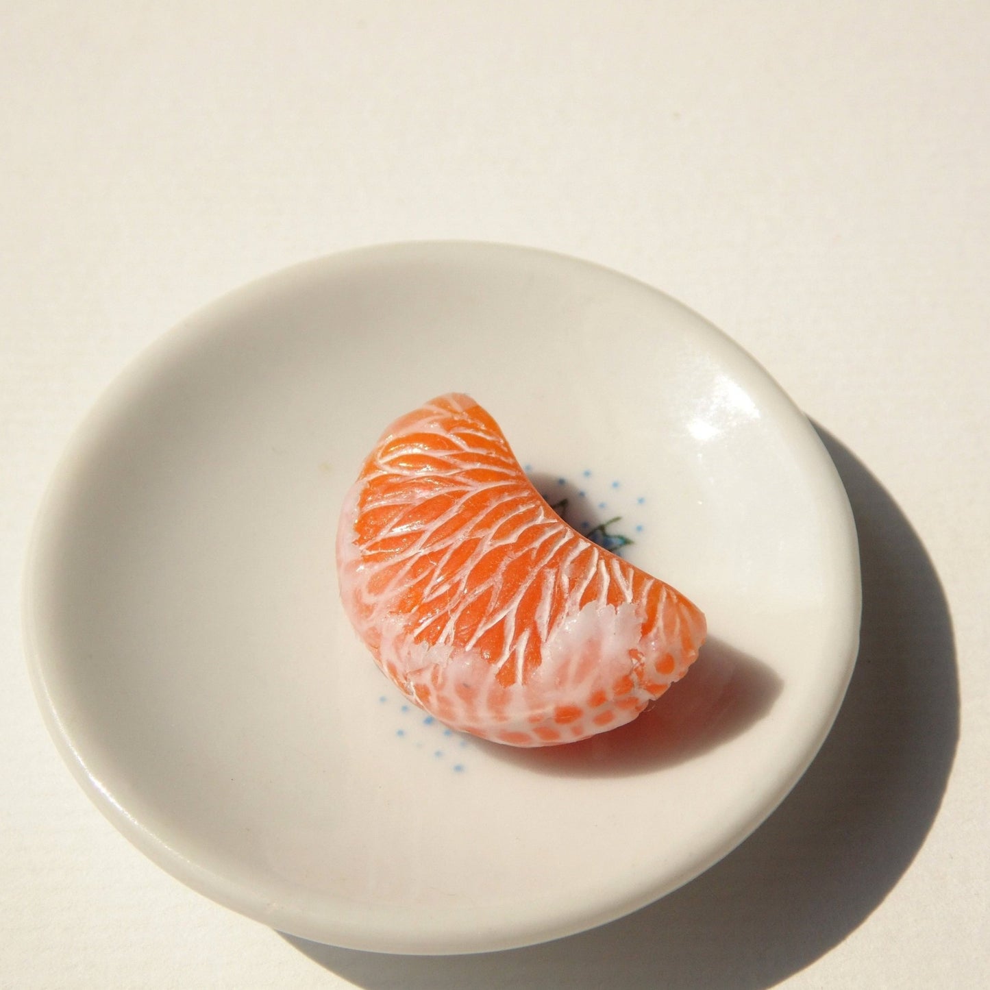 Mini Delight: Mandarin Brooch Polymer Clay.