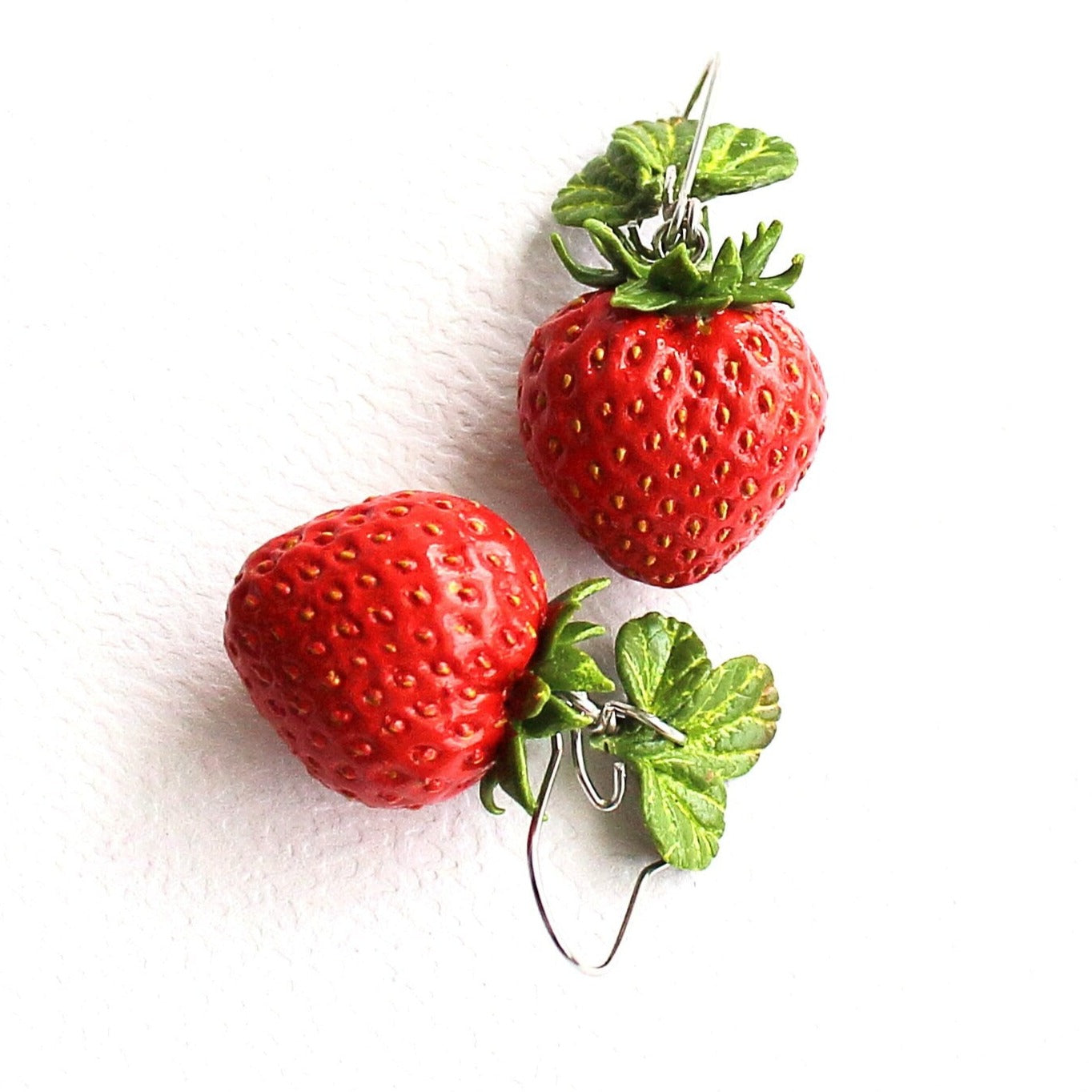 Playful & Colorful: Strawberry Earrings Polymer Clay.