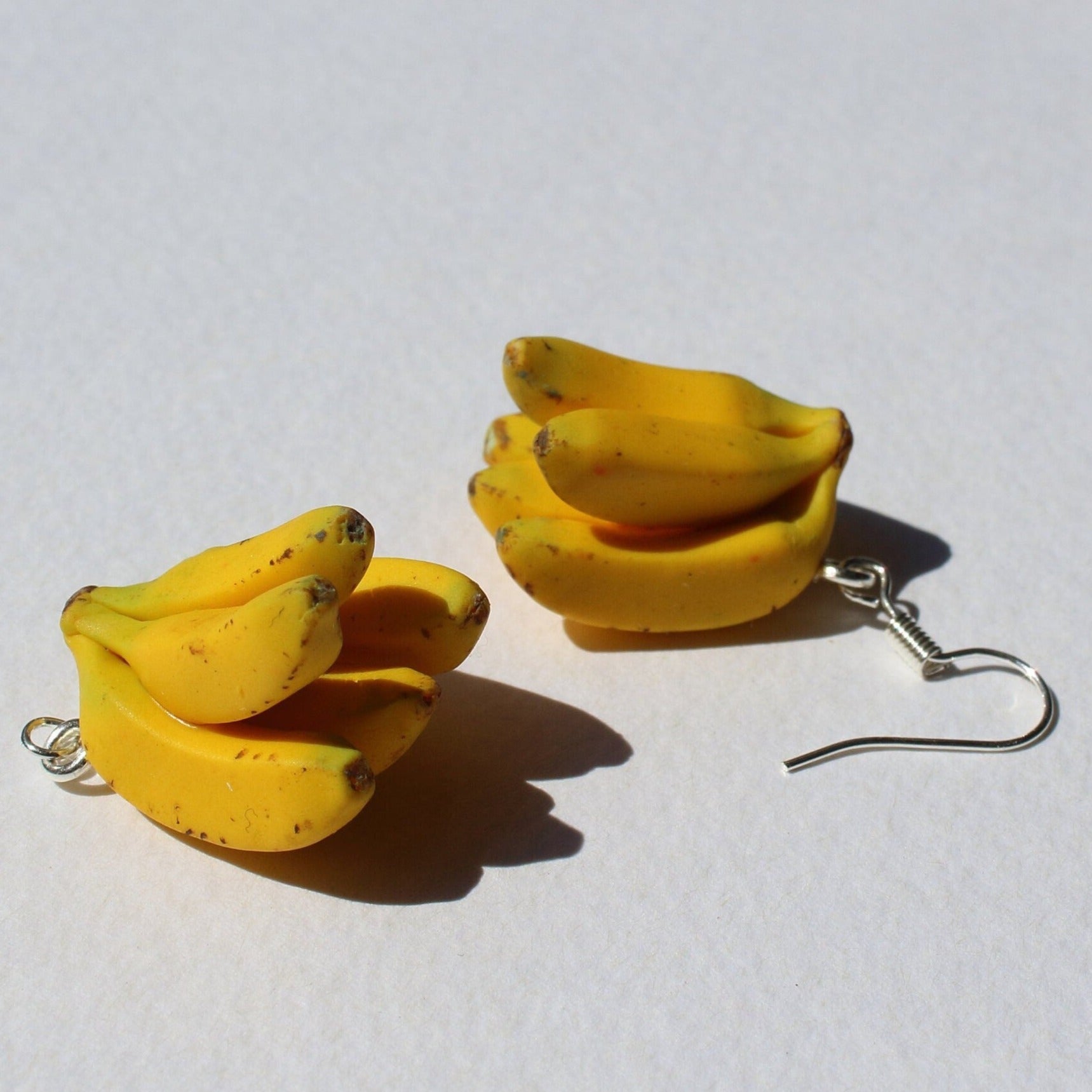 Tasty Mania: Banana Earrings Polymer Clay.