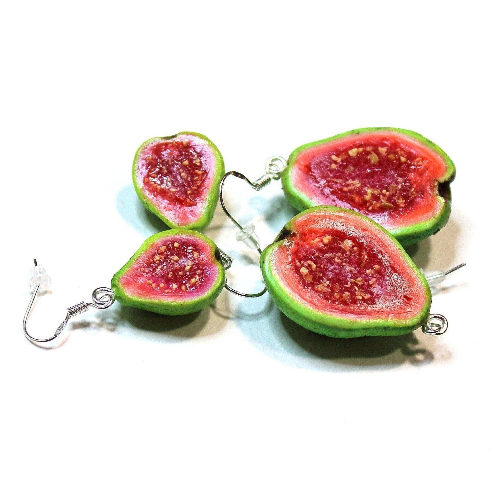 Paradise Gifts: Guava Earrings Polymer Clay.