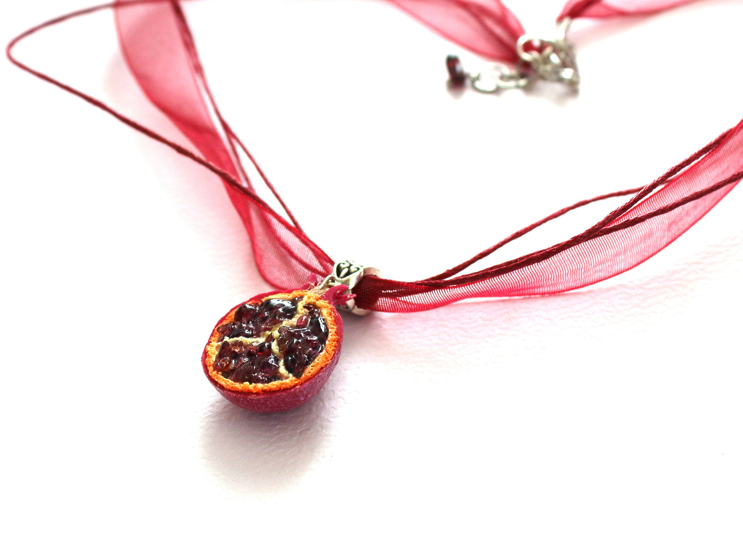 The Queen of Jewels: Pomegranate Pendant Polymer Clay